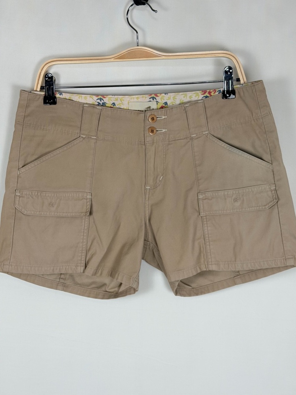 Horny Toad Khaki Cargo Shorts Size 8 Outdoor Trail Hiking Utility Pockets